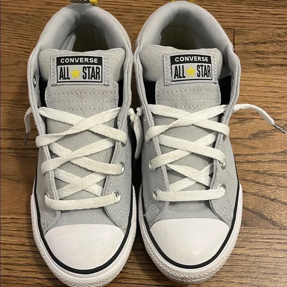 Converse Kids Light Gray High-Top Sneakers
